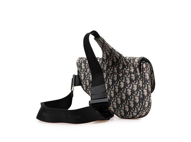 Borsa Saddle Dior Oblique di Christian Dior Beige Blu navy - vista 2