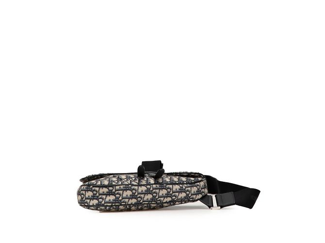 Borsa Saddle Dior Oblique di Christian Dior Beige Blu navy - vista 3