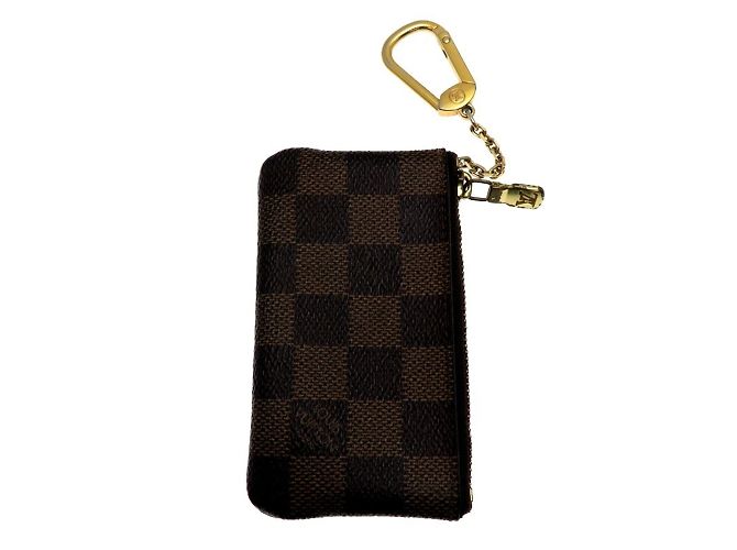 Portachiavi Pochette Cle Damier Louis Vuitton Marrone Damier ebene - vista 2