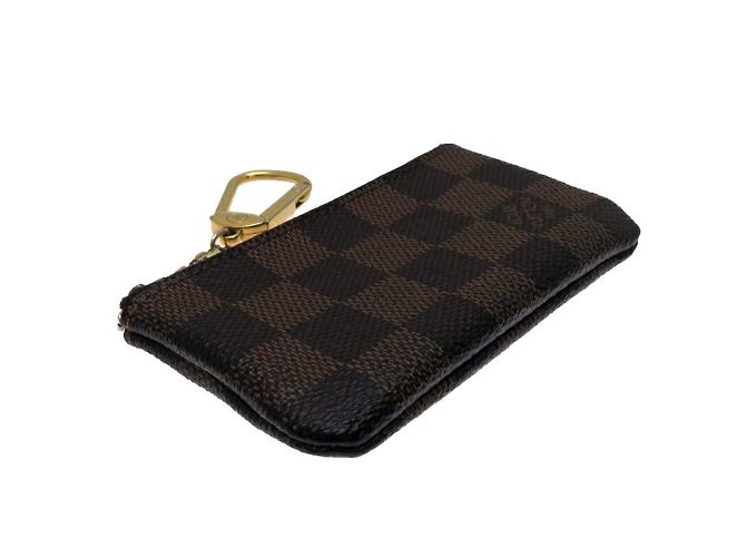 Portachiavi Pochette Cle Damier Louis Vuitton Marrone Damier ebene - vista 4