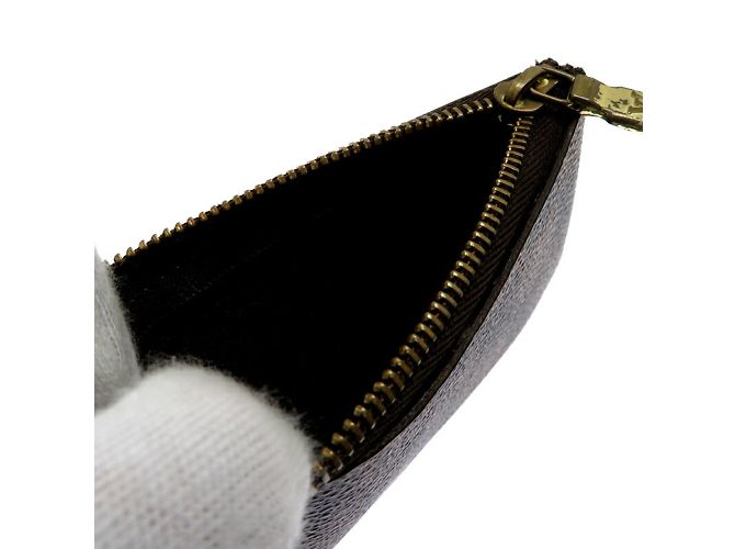 Portachiavi Pochette Cle Damier Louis Vuitton Marrone Damier ebene - vista 5