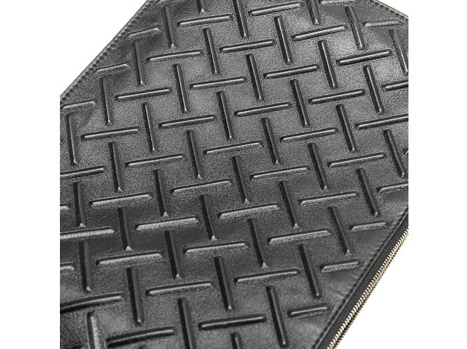 Clutch in pelle nera Bottega Veneta Nero - vista 8