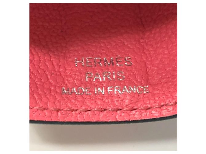Ring Portachiavi Hermès Clé Grand Trasage Crochet Marrone Rosa Blu - vista 10