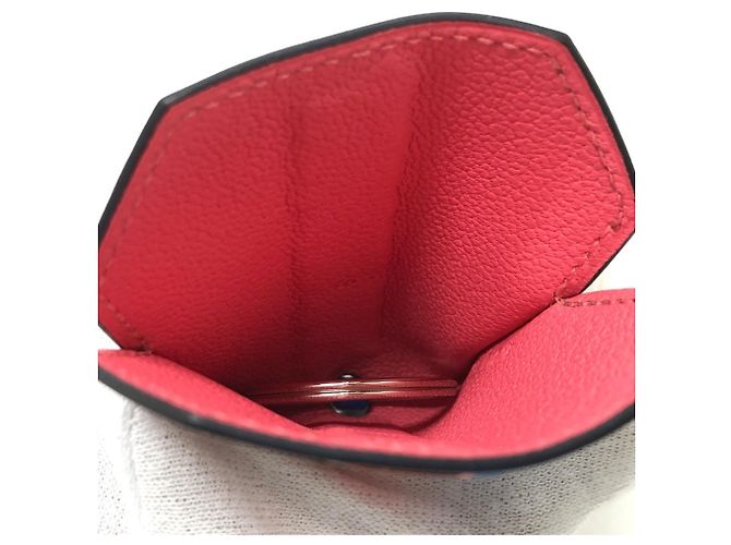 Ring Portachiavi Hermès Clé Grand Trasage Crochet Marrone Rosa Blu - vista 12