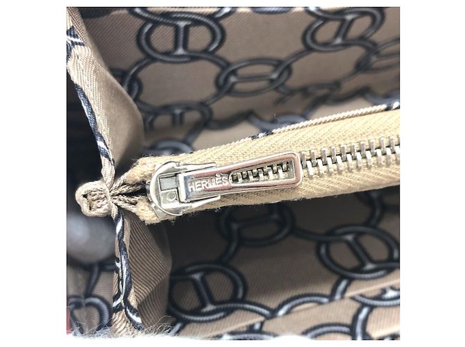 Cartera larga con cremallera redonda Azap de seda Hermès Rosa - vista 13