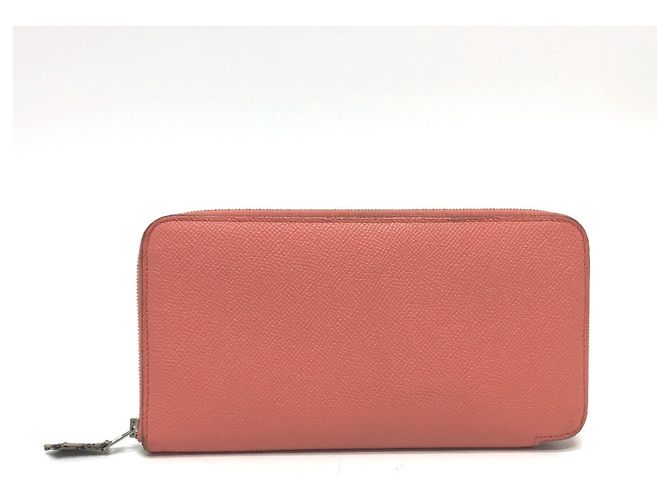 Cartera larga con cremallera redonda Azap de seda Hermès Rosa - vista 2