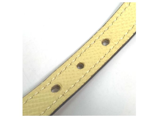 Cintura in pelle sottile Hermès per donne Giallo - vista 12