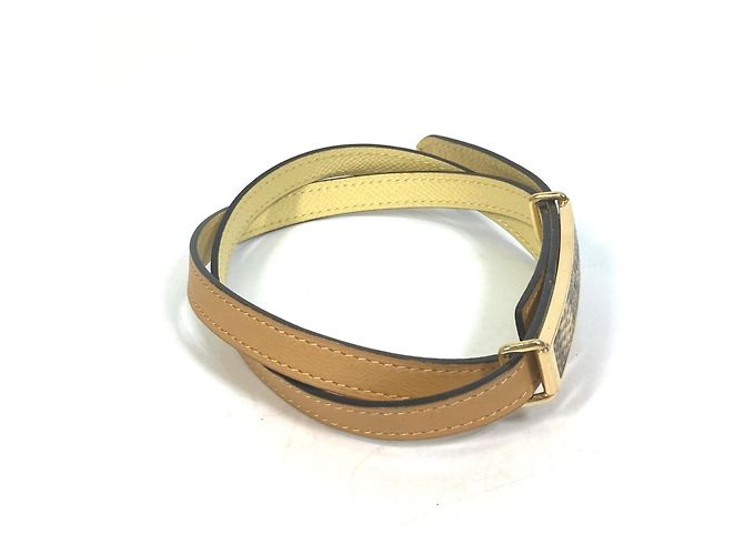 Cintura in pelle sottile Hermès per donne Giallo - vista 4