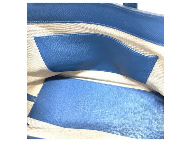 Hermès Borsa Hermes Maxi Box Cabas 30 Blu - vista 10