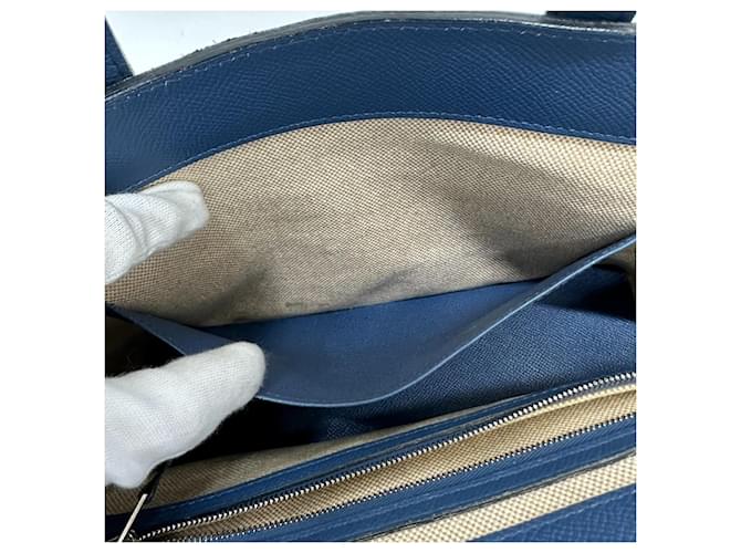Hermès Borsa Hermes Maxi Box Cabas 30 Blu - vista 11