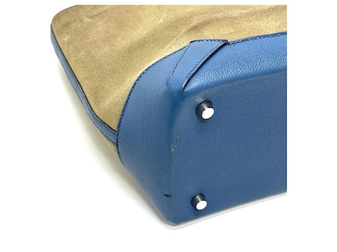 Hermès Borsa Hermes Maxi Box Cabas 30 Blu - vista 5