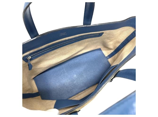 Hermès Borsa Hermes Maxi Box Cabas 30 Blu - vista 8