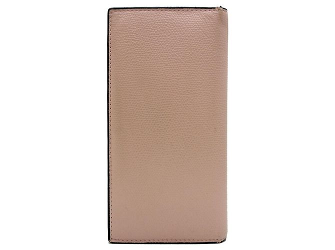 Valextra Women's Bifold Leather Wallet in Pink - view 2
