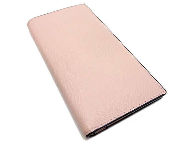Valextra Women's Bifold Leather Wallet in Pink - view 4