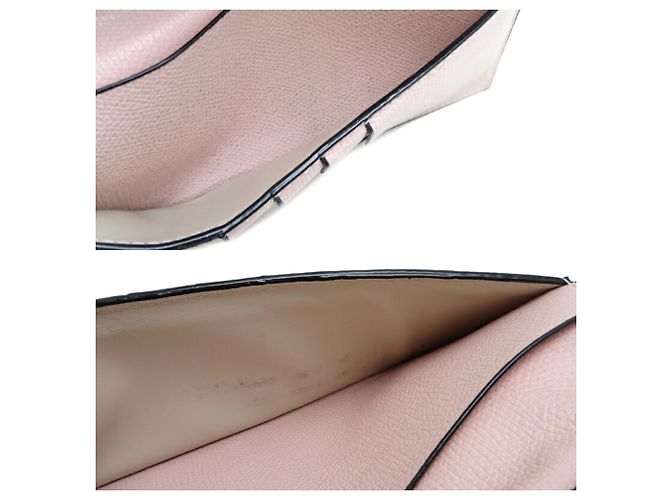 Valextra Women's Bifold Leather Wallet in Pink - view 8