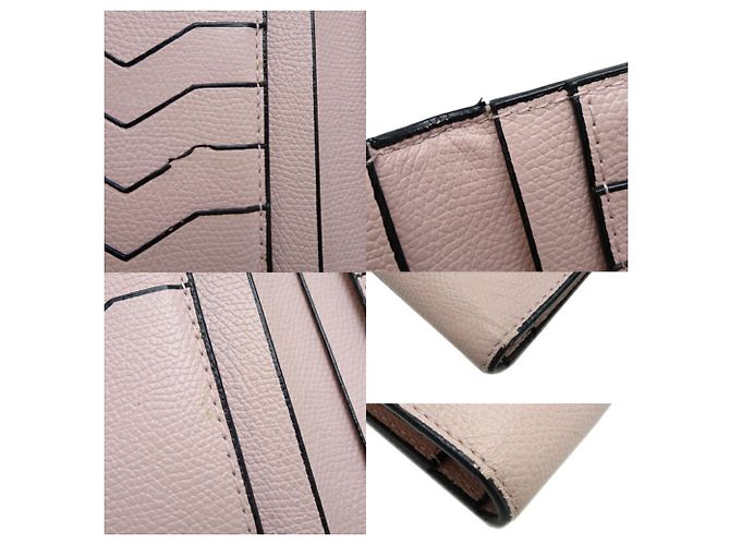 Valextra Women's Bifold Leather Wallet in Pink - view 9