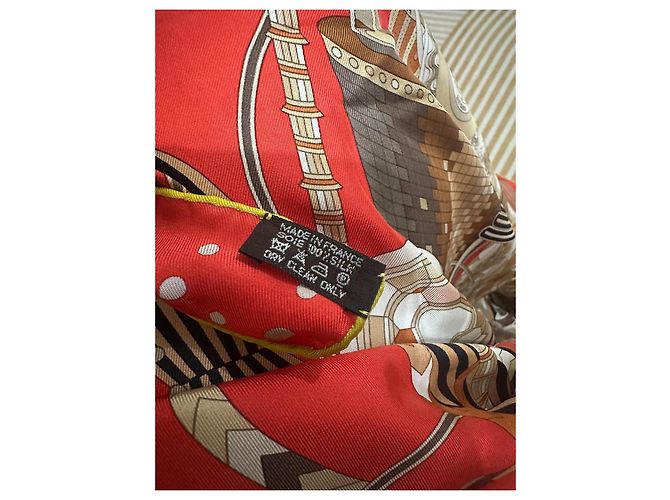 Hermès Seidentuch Rot 90cm - Ansicht 4
