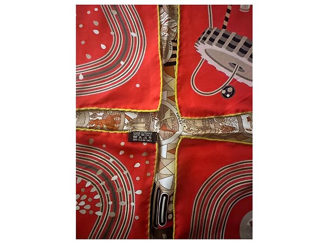Hermès Seidentuch Rot 90cm - Ansicht 5