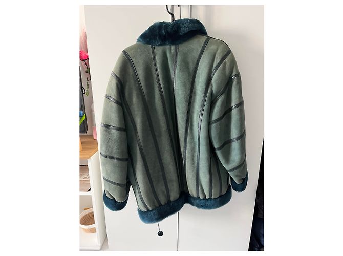 Abrigo Dior Verde de Piel para Mujer - vista 3