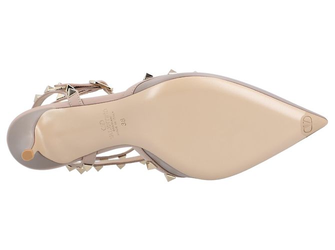 Décolleté a punta Valentino Garavani Rockstud Grigio - vista 5