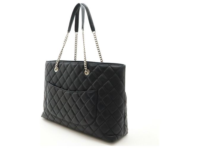 2.55 Borsa Tote Chanel Matelassé Coco Mark Nero - vista 2