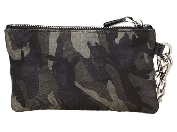 Porta-moedas de camuflagem Prada Marrom Preto - vista 2