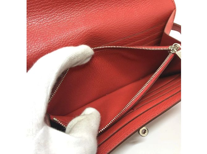 Cartera Kelly Flag Long Epsom en Rosa de Hermès - vista 15