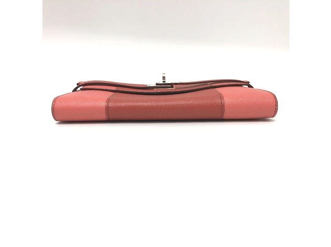 Cartera Kelly Flag Long Epsom en Rosa de Hermès - vista 4