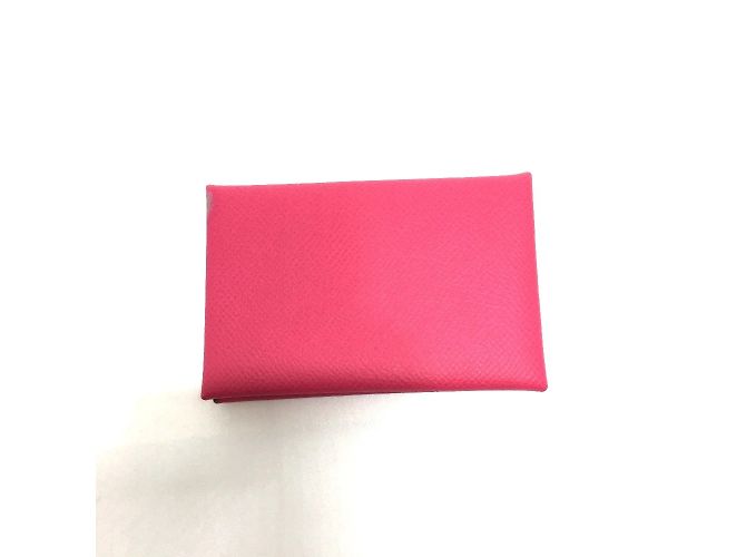 Estuche de tarjetas de visita bifold Calvi de Hermès Rosa - vista 2