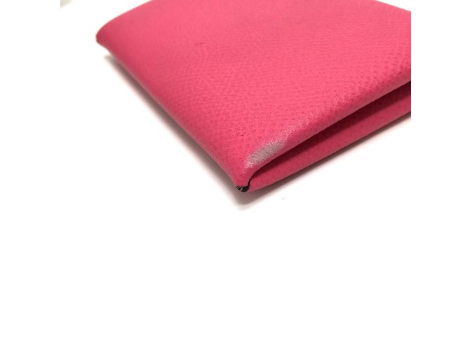 Estuche de tarjetas de visita bifold Calvi de Hermès Rosa - vista 4