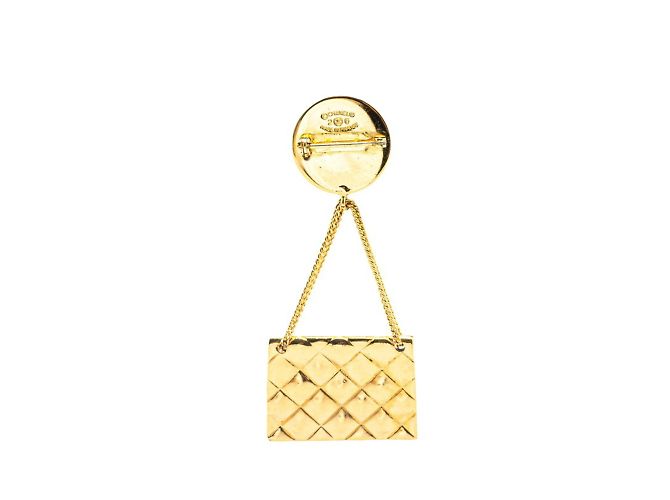 Chanel 31 Rue Cambon Coco Mark Matelassé Brosche Golden - Ansicht 2