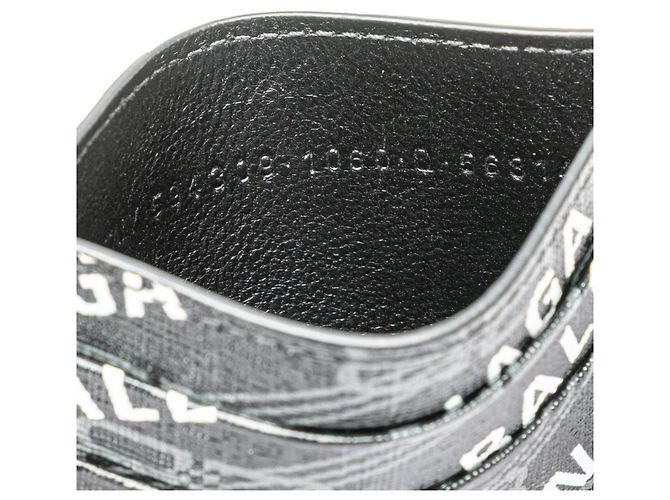 Balenciaga Logo Card Case Black White - view 10