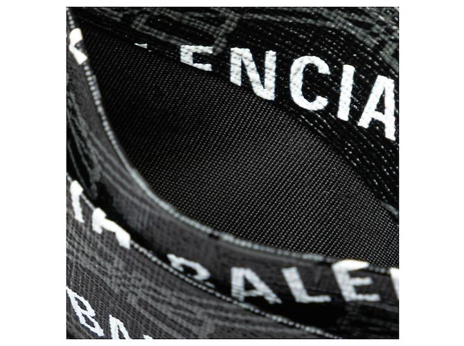 Balenciaga Logo Card Case Black White - view 7