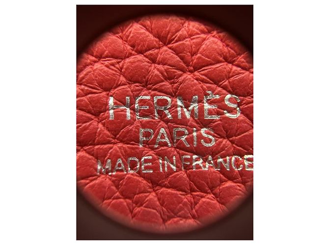 Borsa Hermès in pelle rossa Rosso - vista 11