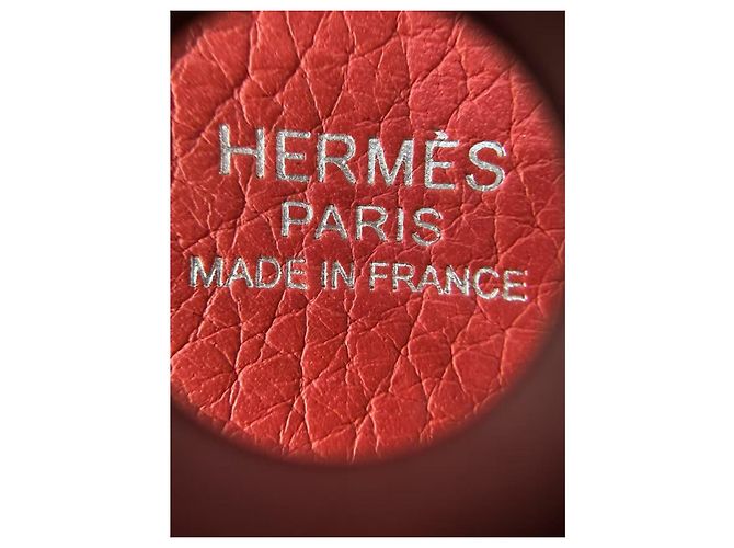 Borsa Hermès in pelle rossa Rosso - vista 19