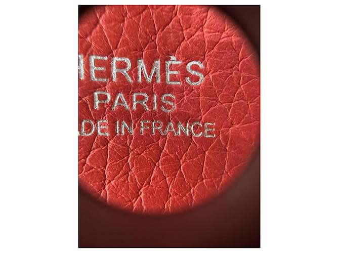 Borsa Hermès in pelle rossa Rosso - vista 20
