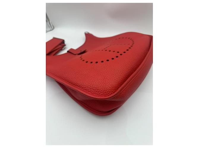 Borsa Hermès in pelle rossa Rosso - vista 6