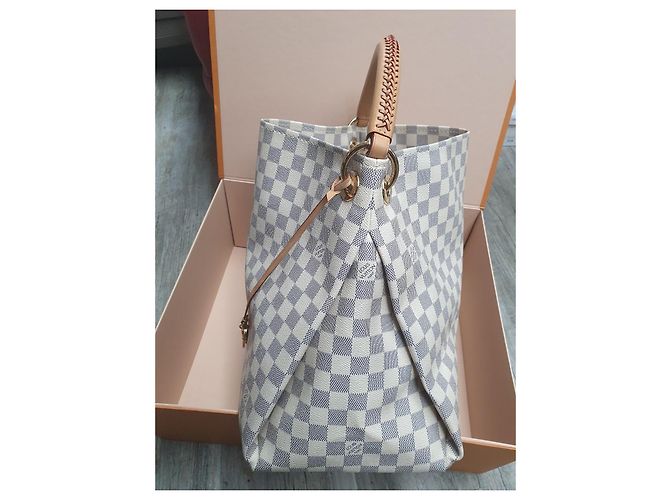 Louis Vuitton Artsy MM Azur Canvas Bianco - vista 2