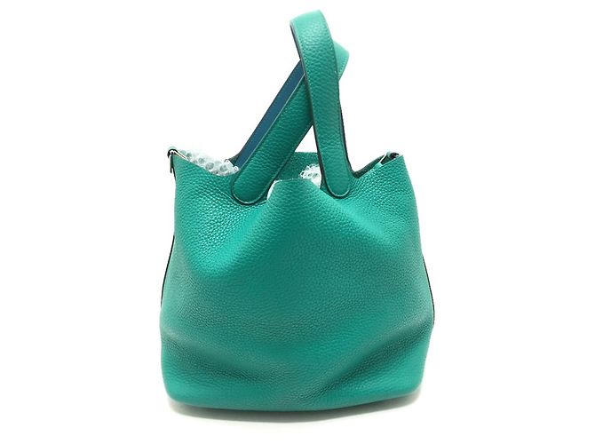 Hermès Picotin Lock Eclat MM 22 Handtasche Grün - Ansicht 2