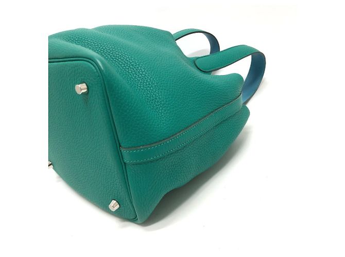 Hermès Picotin Lock Eclat MM 22 Handtasche Grün - Ansicht 4