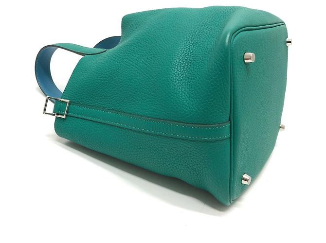 Hermès Picotin Lock Eclat MM 22 Handtasche Grün - Ansicht 5