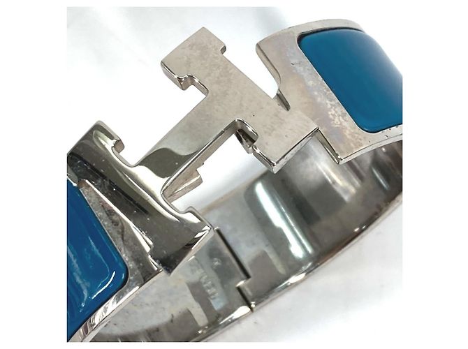 Clic H Bracciale Clic Charm di Hermès Argento Blu - vista 10