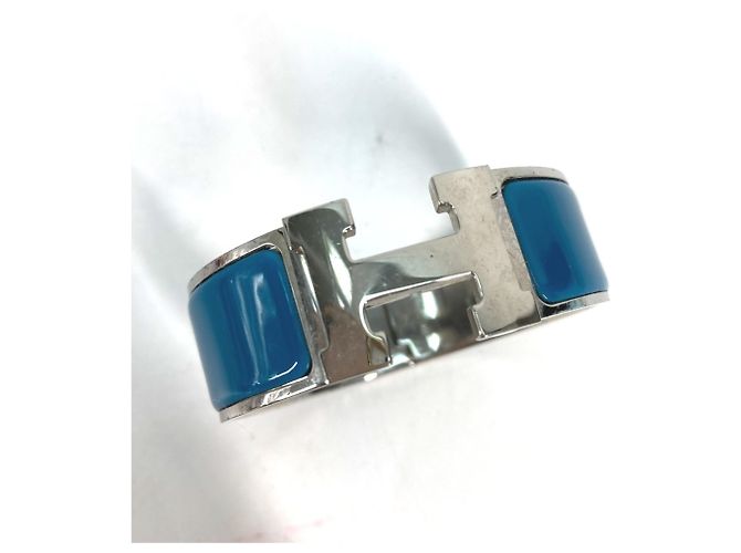 Clic H Bracciale Clic Charm di Hermès Argento Blu - vista 2