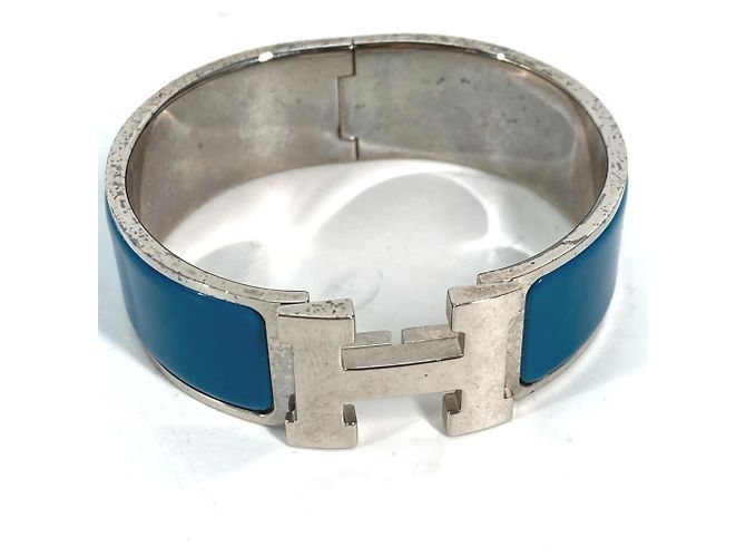 Clic H Bracciale Clic Charm di Hermès Argento Blu - vista 4