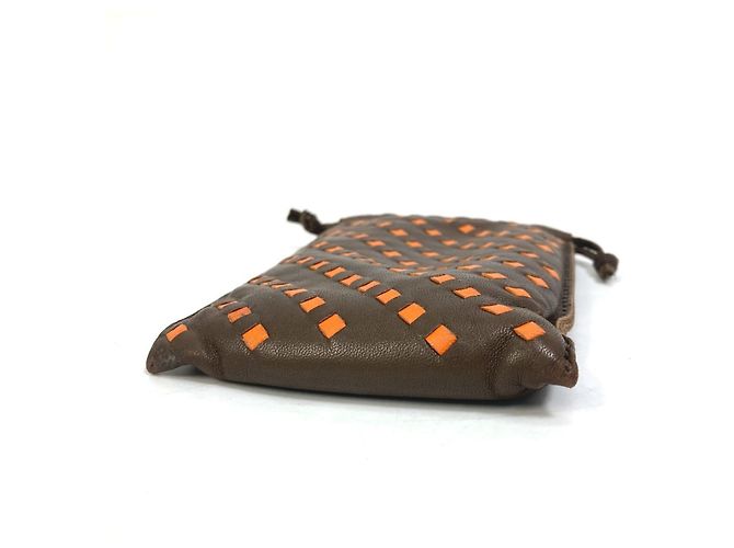 Pochette Pillow PM Hermès Bolsa con cordón Castaño Naranja - vista 3
