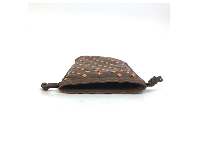 Pochette Pillow PM Hermès Bolsa con cordón Castaño Naranja - vista 4