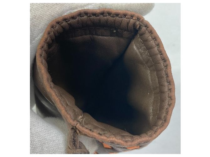 Pochette Pillow PM Hermès Bolsa con cordón Castaño Naranja - vista 9