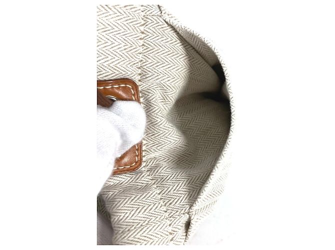 Hermès Fourby 25 Bag-in-Bag Tasche Beige Dunkelbraun - Ansicht 12