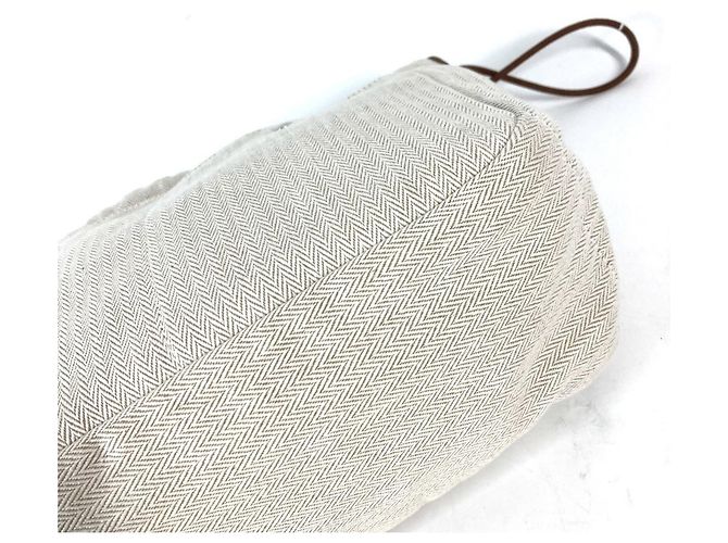 Hermès Fourby 25 Bag-in-Bag Tasche Beige Dunkelbraun - Ansicht 6