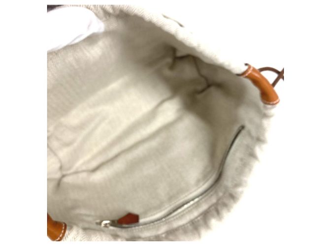 Hermès Fourby 25 Bag-in-Bag Tasche Beige Dunkelbraun - Ansicht 7